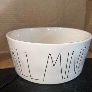 Rae Dunn Cream Bowl with Black 'ALL MINE' Design